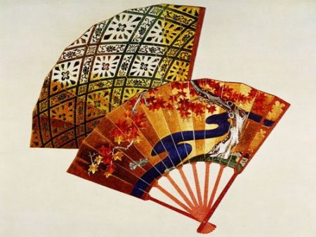 CK82-167RB Noh Fan Screen - Maples Fan and Geometric Fan-0