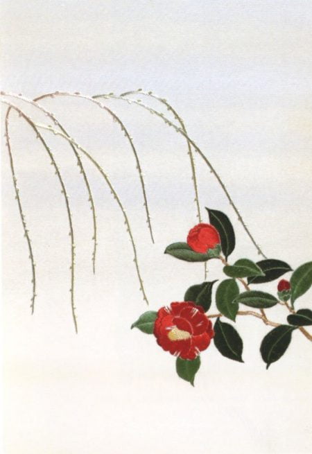 P15-26 Rimpa - Camellia with Willow-2493