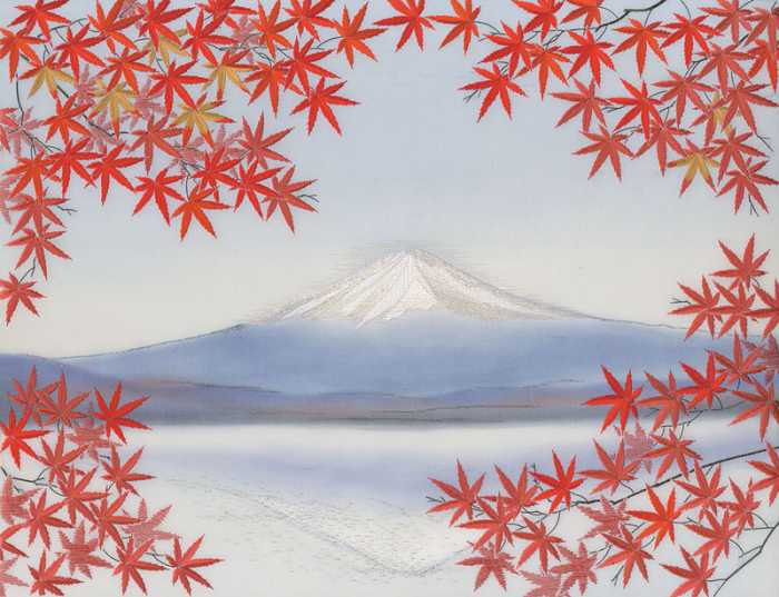 C18-03 Mount Fuji with Autumn Brocade