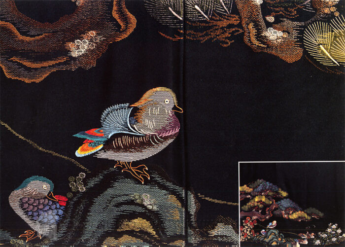 SBIV90-006A Ducks on a Rock (detail of full design)