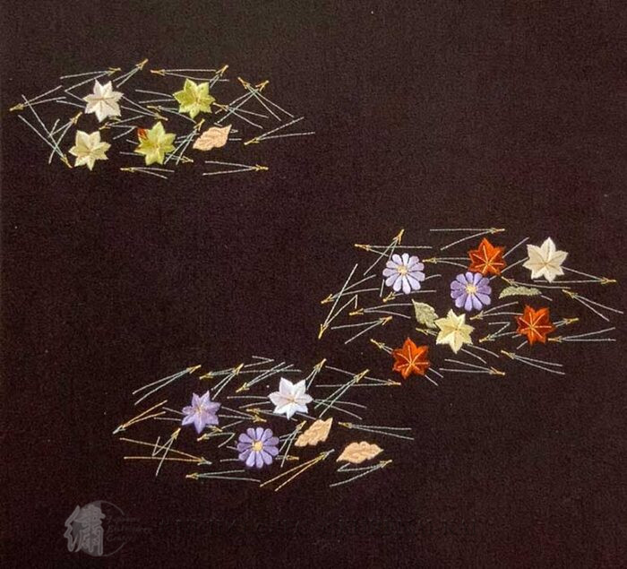 KURJ15-73BR Falling Flowers with Leaves
