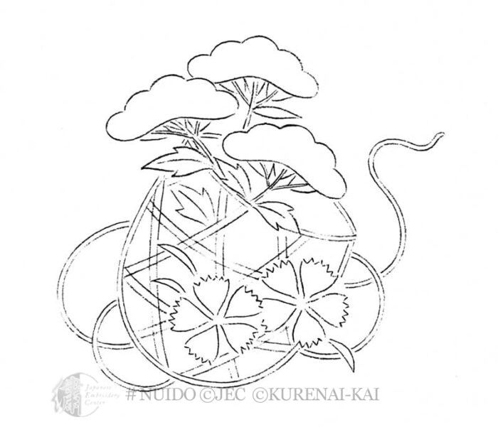 M00-05 Flower Basket with Pinks