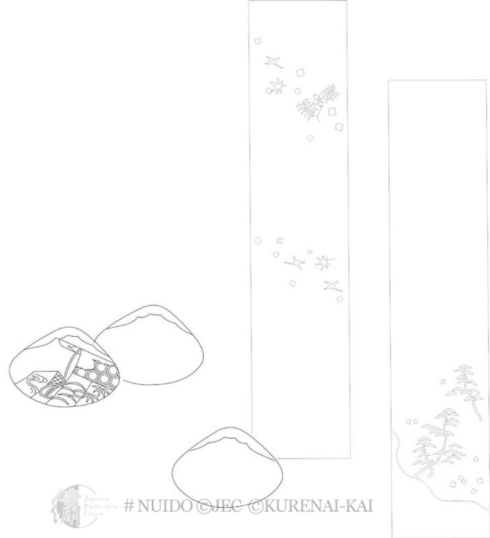 P07-06 Miyabi of the Heian Period - Long Poem Papers with Shells