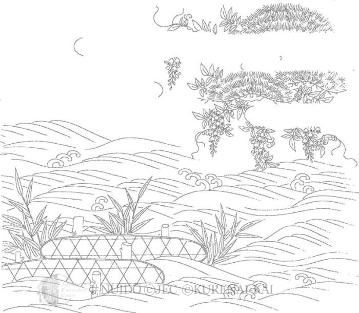 P09-02 Pine and Wisteria on the wave
